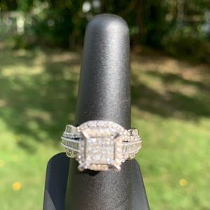 COPY - Diamond and 10k white gold ring (size 7)